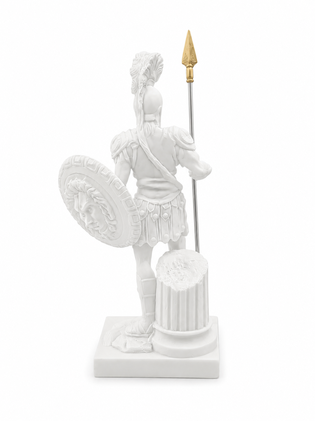 Ares classic statue standing with his spear and shield — image 2