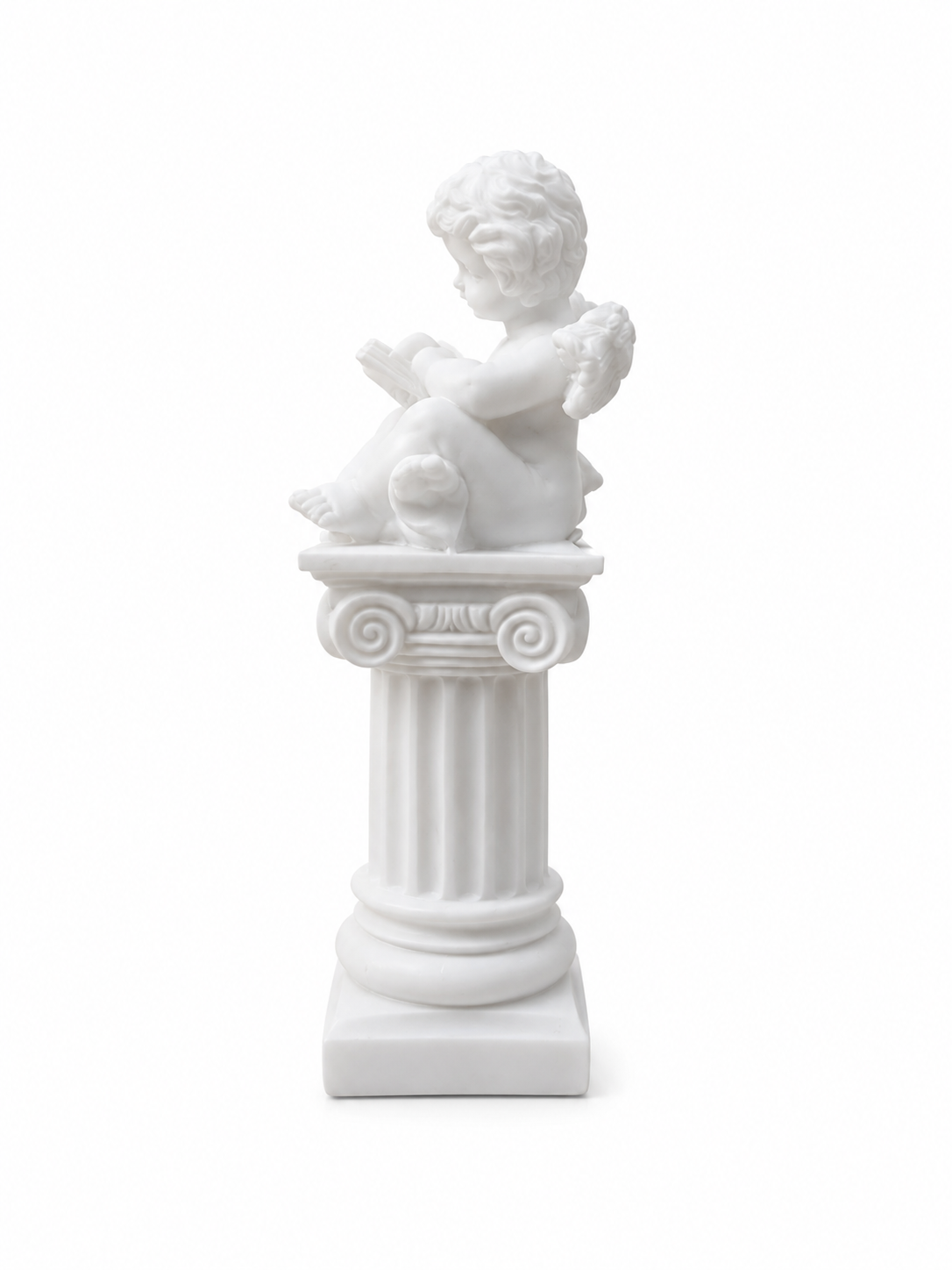 Angel sitting on a column statue — image 2