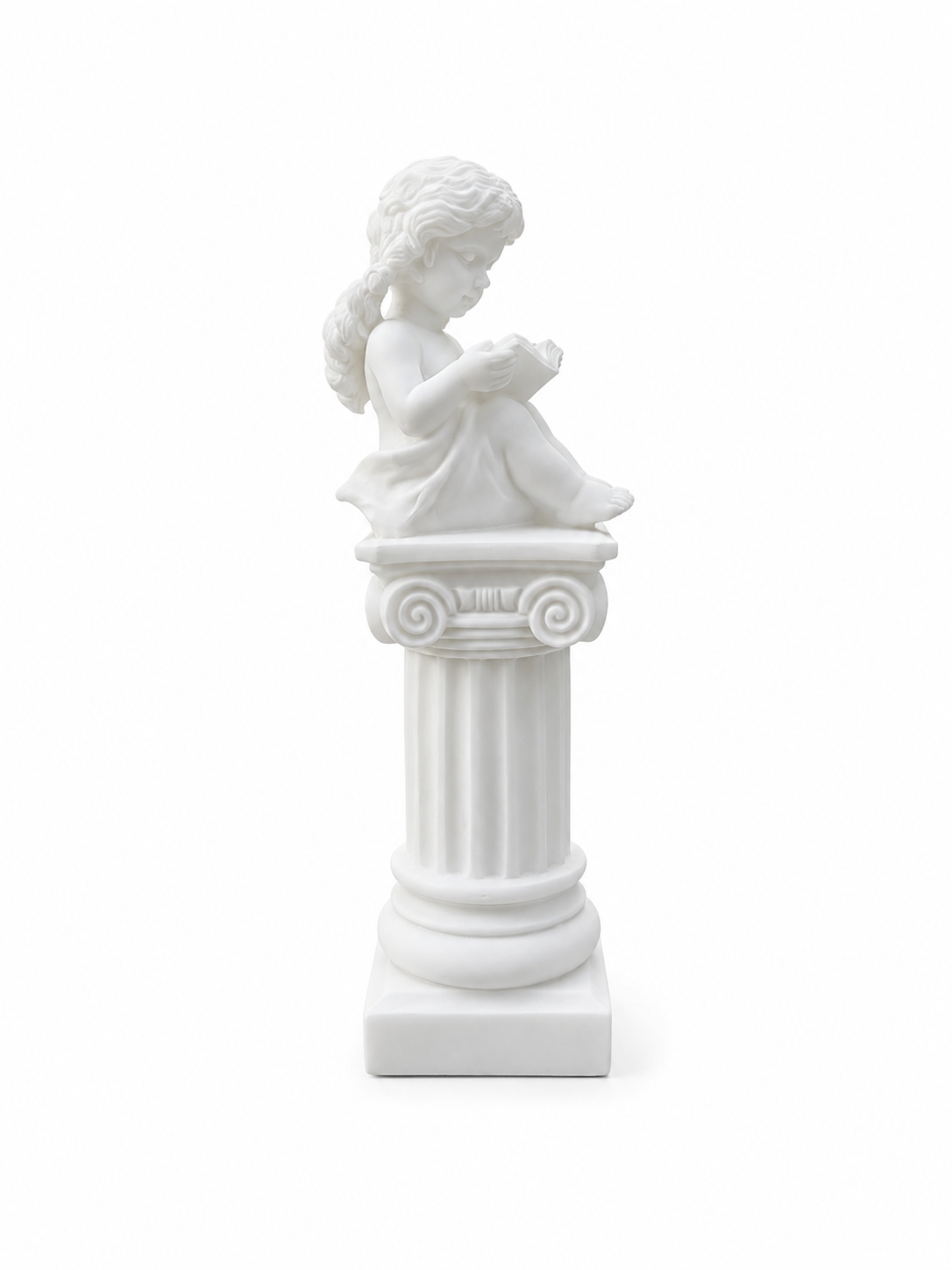 Angel sitting on a column statue — image 4