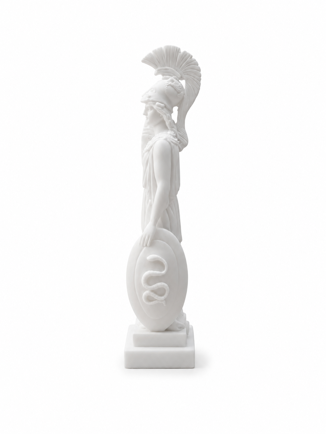 Athena statue with her spear and shield standing — image 3