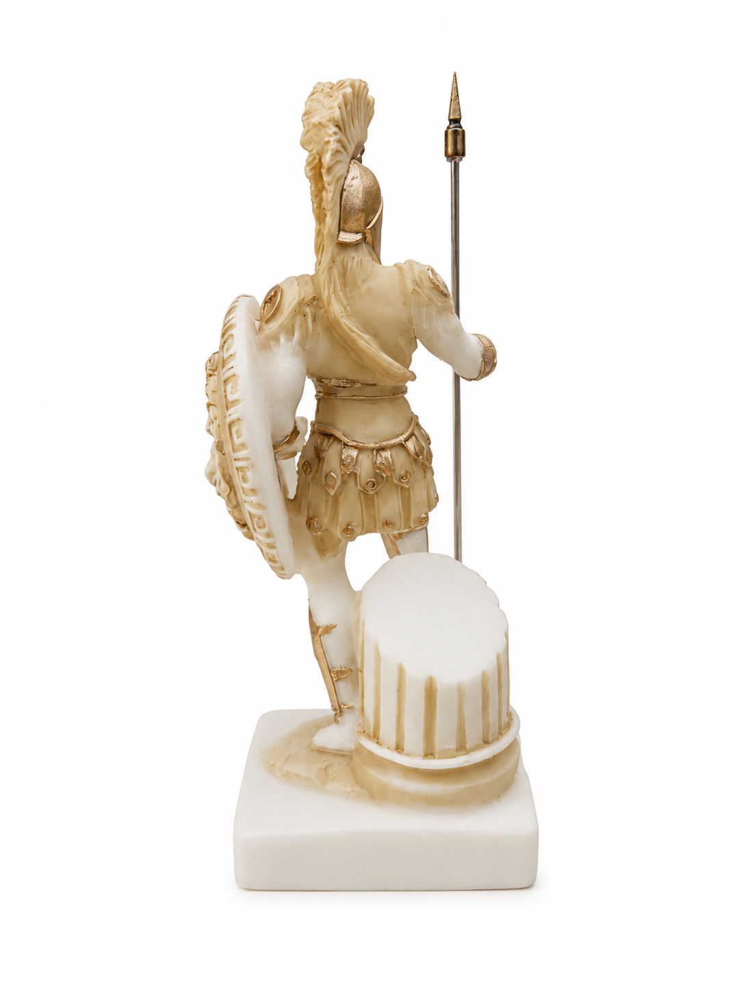 Ares classic statue standing with his spear and shield — image 5