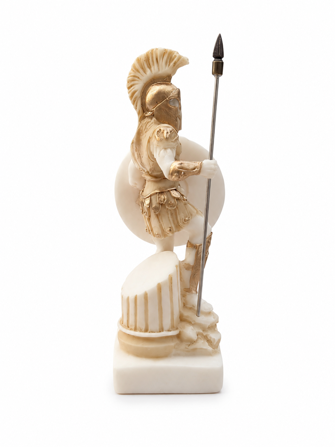 Ares classic statue standing with his spear and shield — image 6