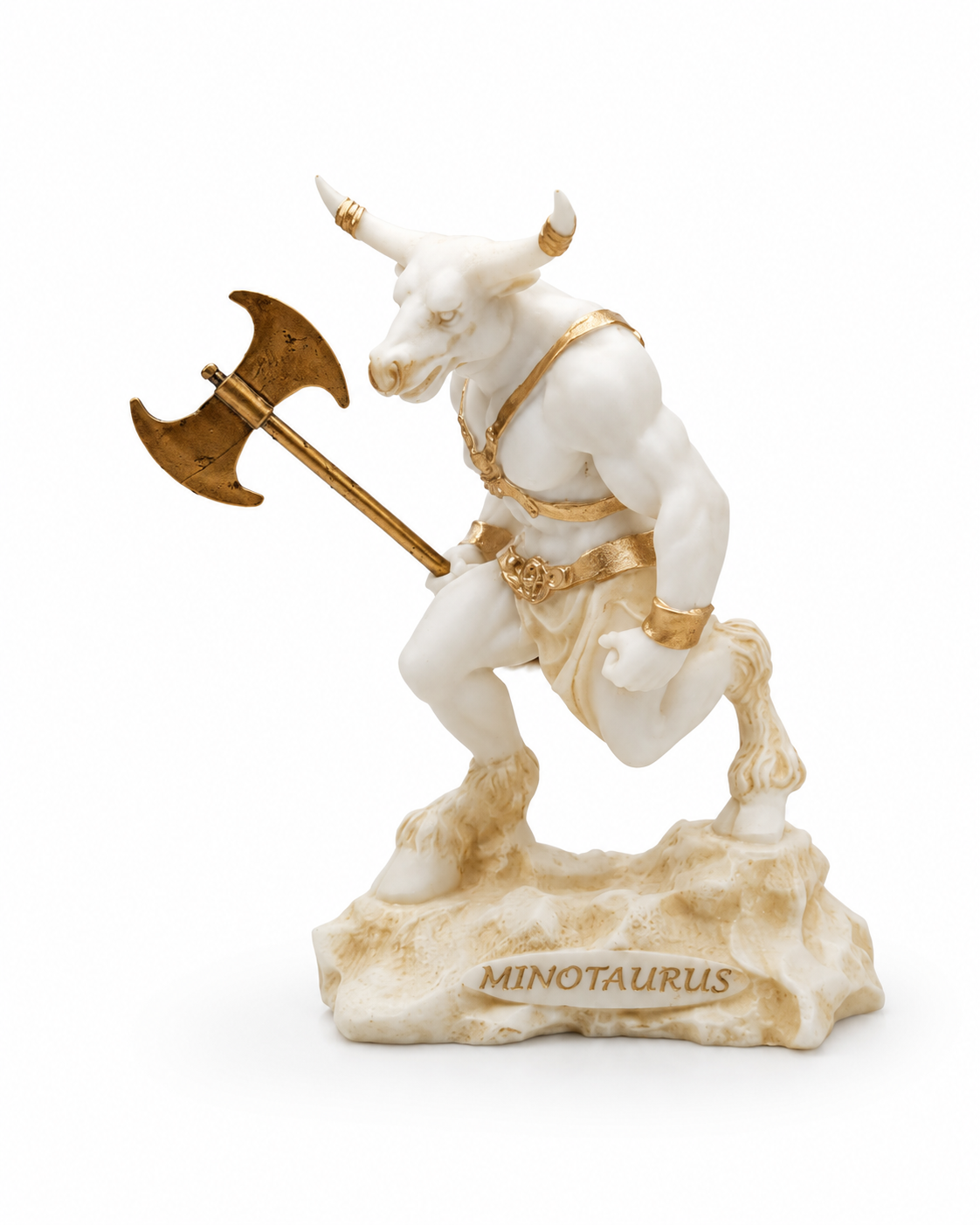 Minotaur statue holding a double-edged axe — image 3