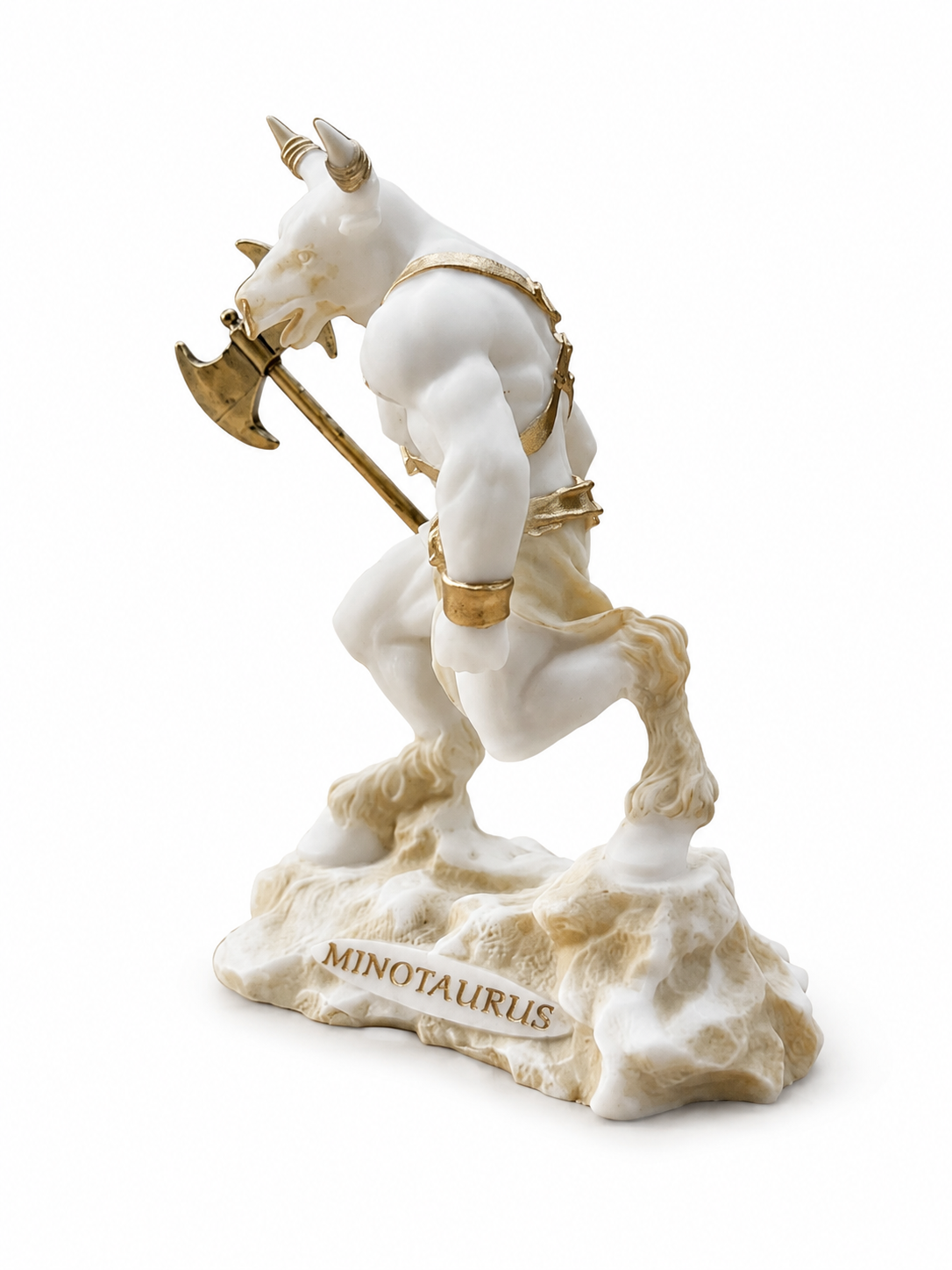 Minotaur statue holding a double-edged axe — image 5