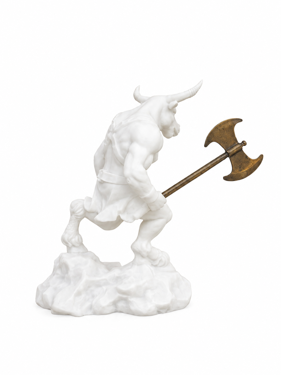 Minotaur statue holding a double-edged axe — image 2