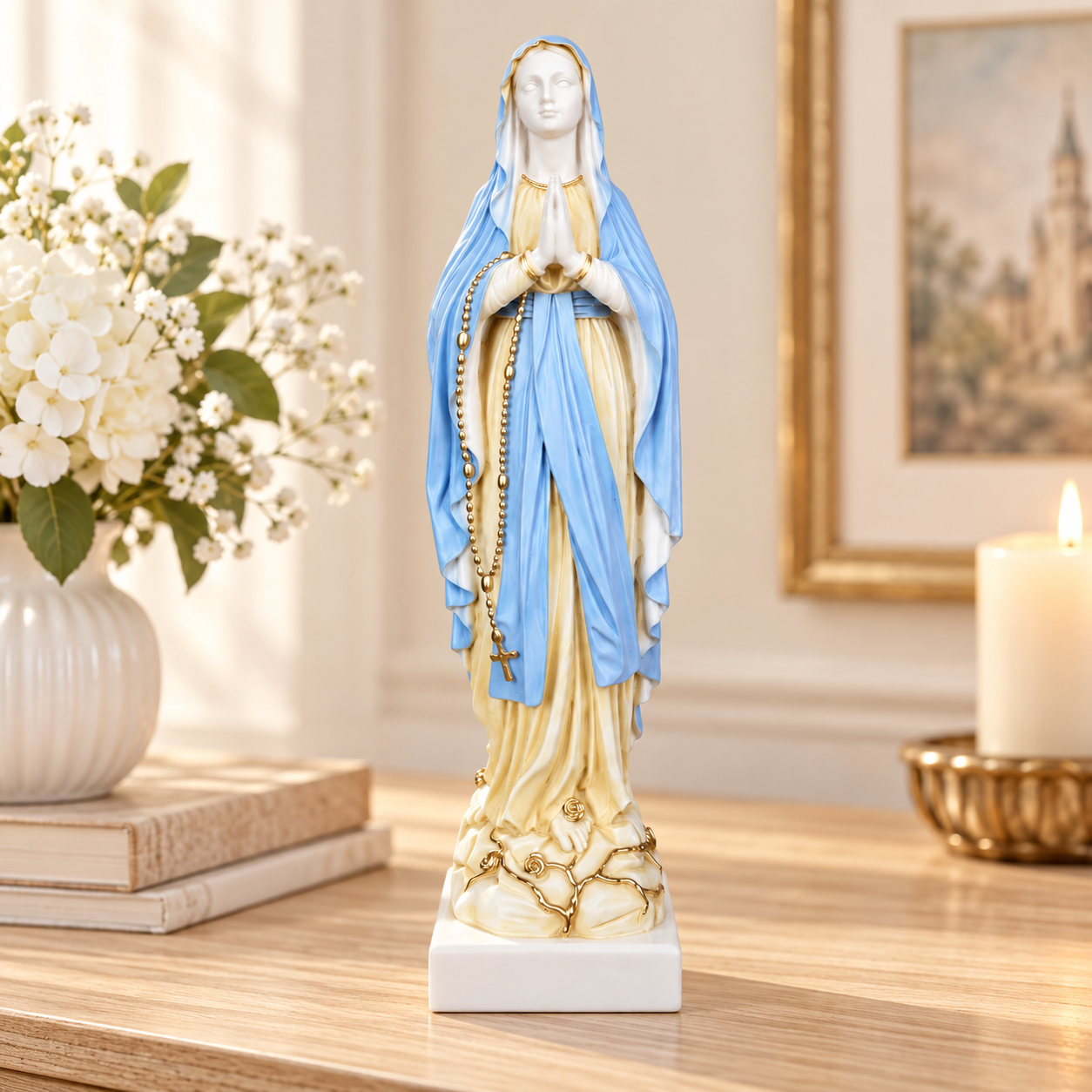 Virgin Mary steps on the snake statue — image 2