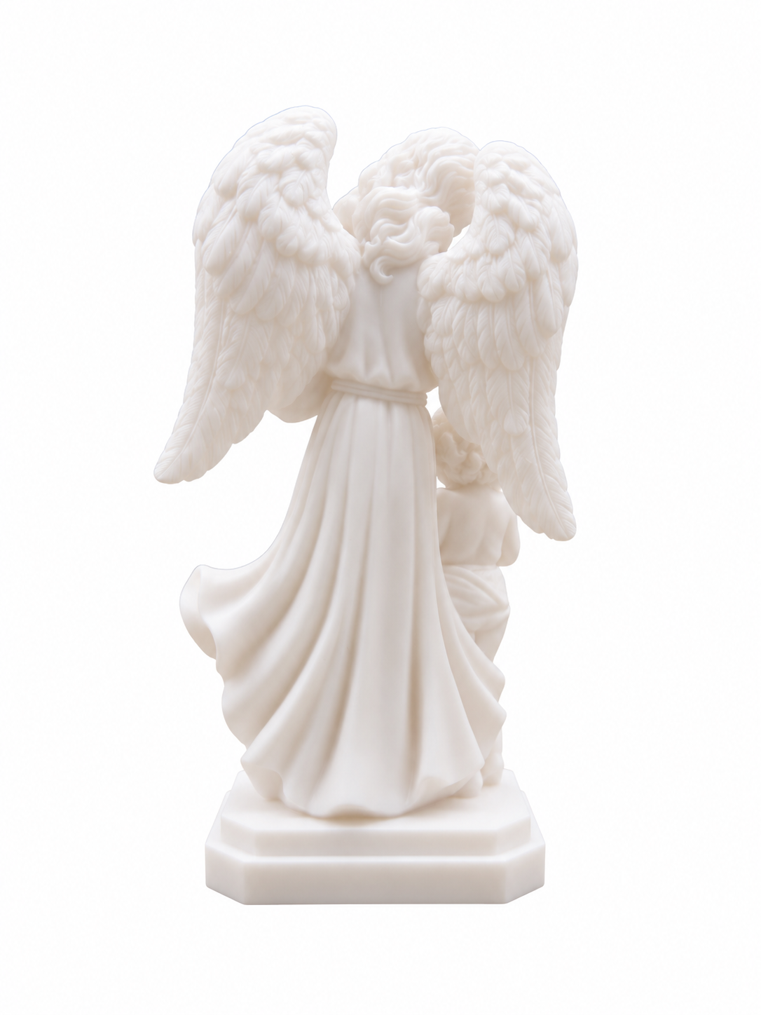Guardian Angel with a boy praying statue — image 2