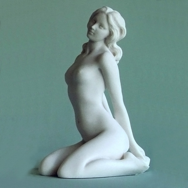 Aphrodite sits on her knees - Greek Goddess of beauty