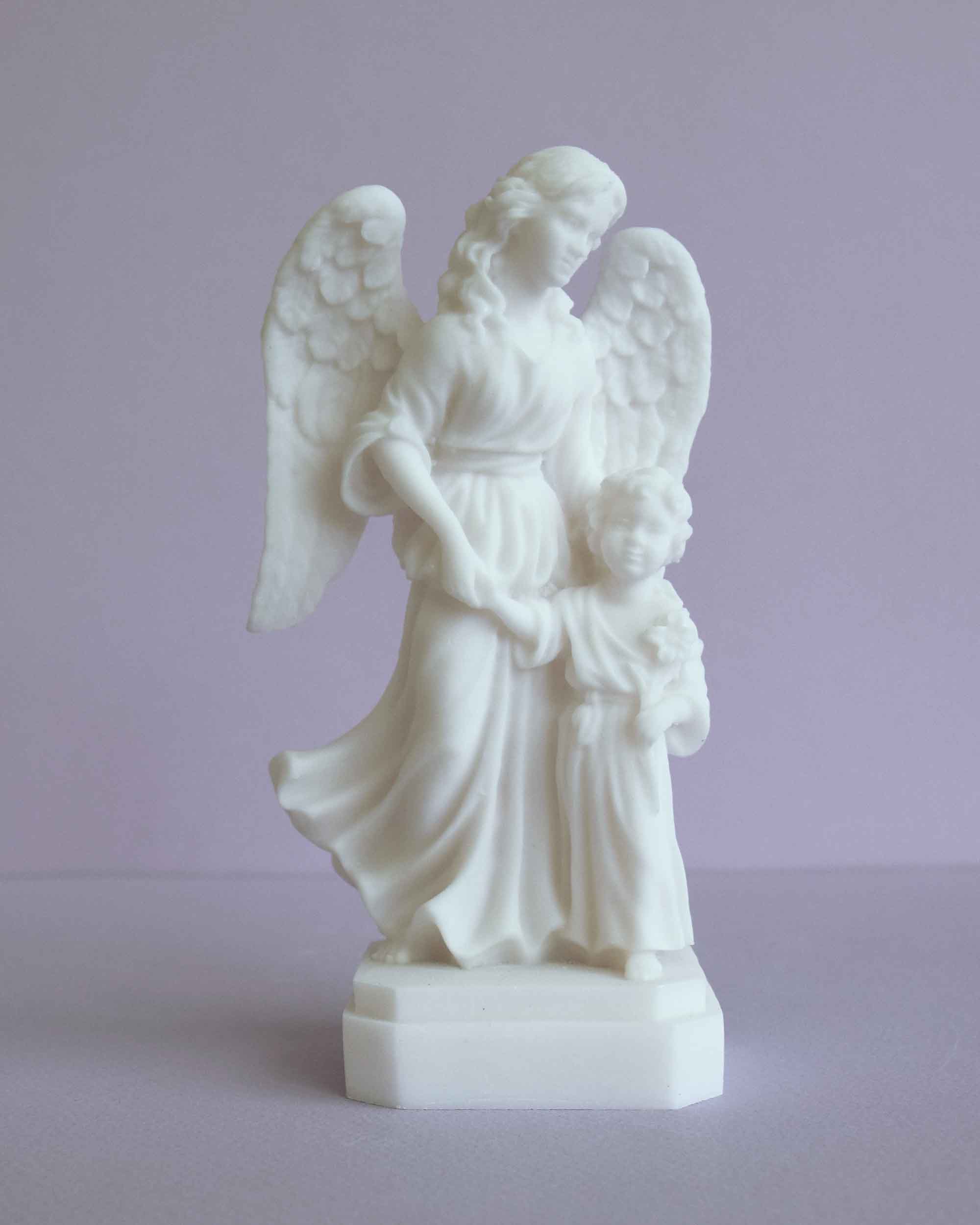 Guardian Angel with a girl holding a flower — image 3