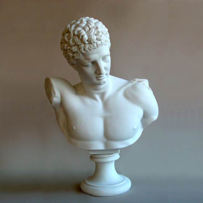 Hermes of Praxiteles bust statue — image 2
