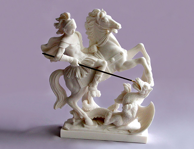 Saint George slays dragon statue — image 3