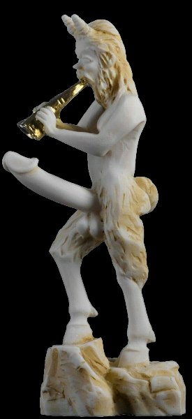 Satyr statue playing music — image 2