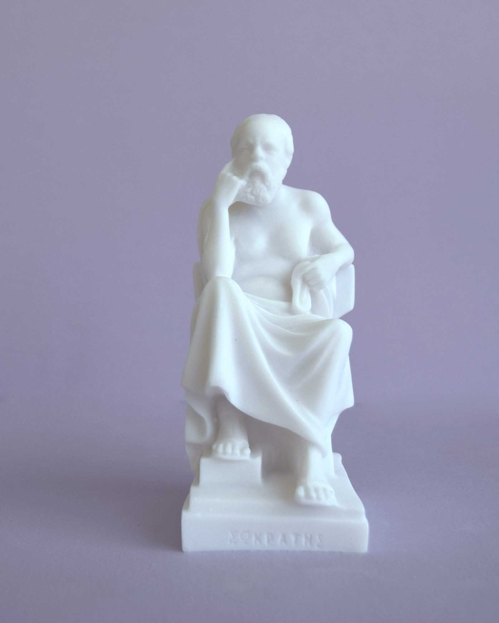 Socrates thinks while sitting statue — image 2