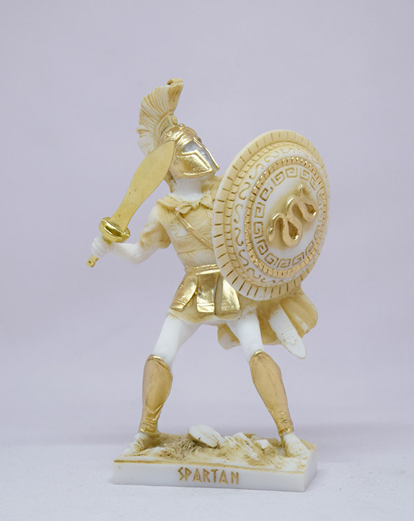 Spartan Warrior in defense holding sword and shield — image 2