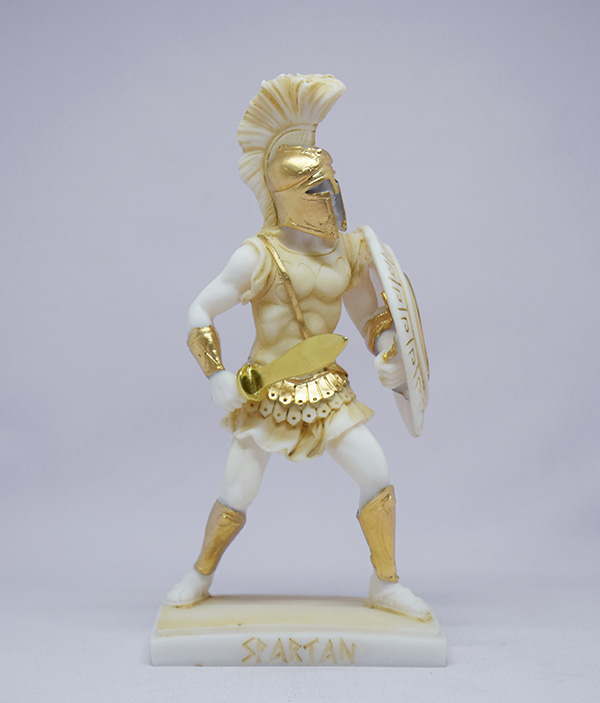 Spartan Warrior statue holding sword and shield — image 2