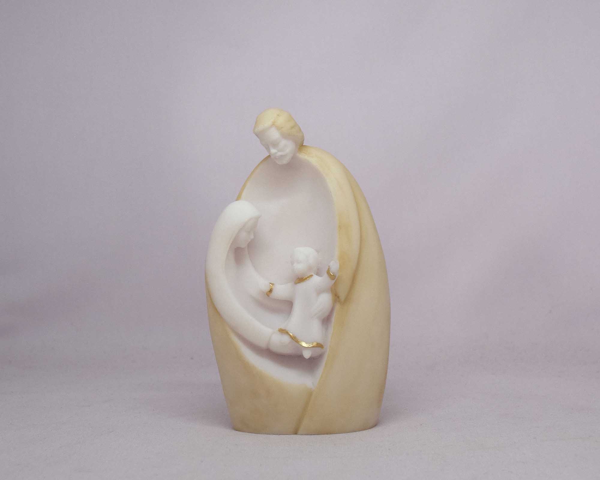 The Holy Family hug statue