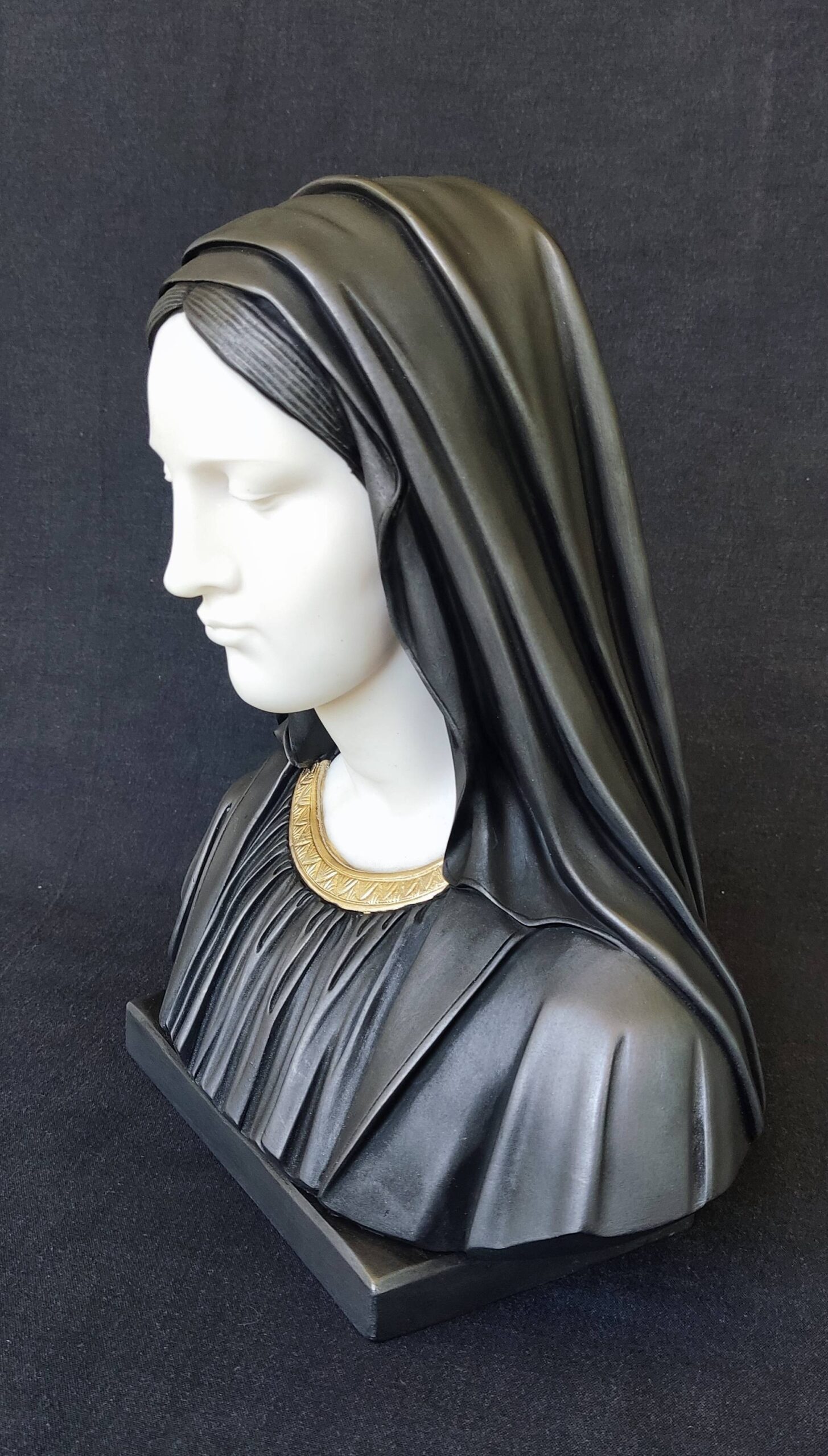 Virgin Mary bust statue looking down — image 2