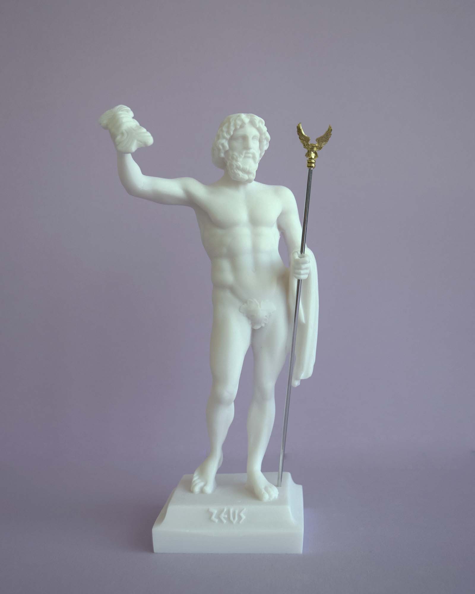 Zeus standing and holding his spear — image 2